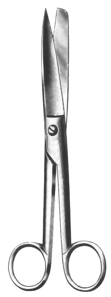 Moleskin Scissors 7″ curved serrated