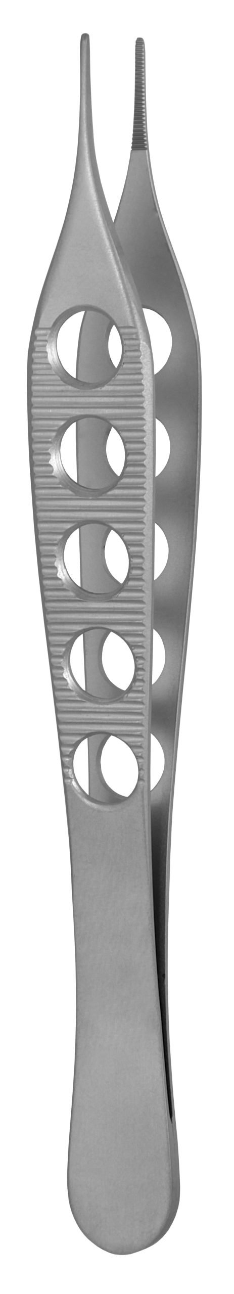 Adson Dressing Forceps 4 3/4″ serrated with fenestrated handles