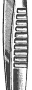Dressing Forceps 10″ serrated fluted handle