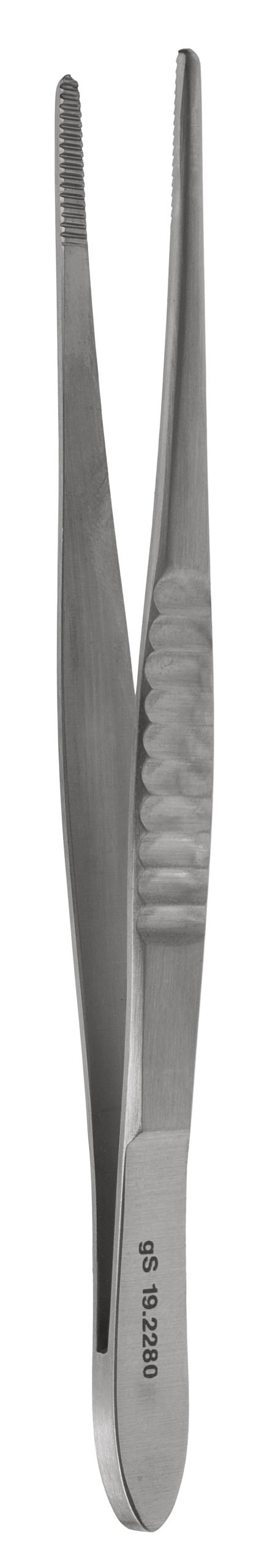 Dressing Forceps 4 1/2″ serrated fluted handle