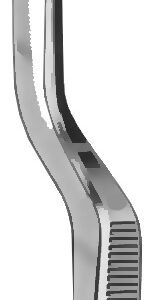 Cushing Bayonet Dressing Forceps 7 1/4″ serrated, tungsten carbide