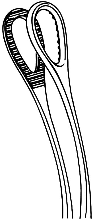 Foerster Forceps 9 1/2″ curved serrated - Image 2