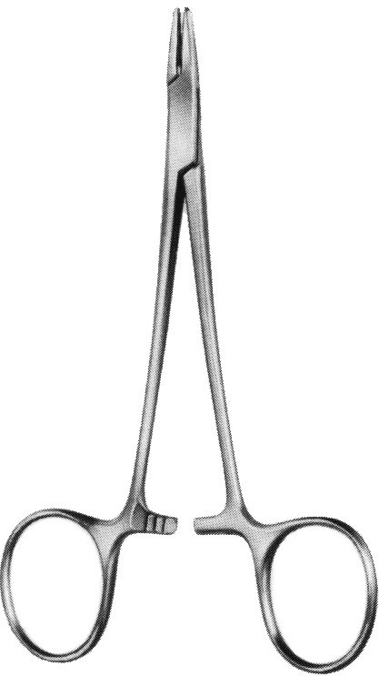 Derf Needle Holder 4 3/4″ serrated, tungsten carbide