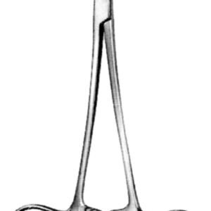 Neivert Needle Holder 5″ serrated without groove, one offset ring, tungsten carbide