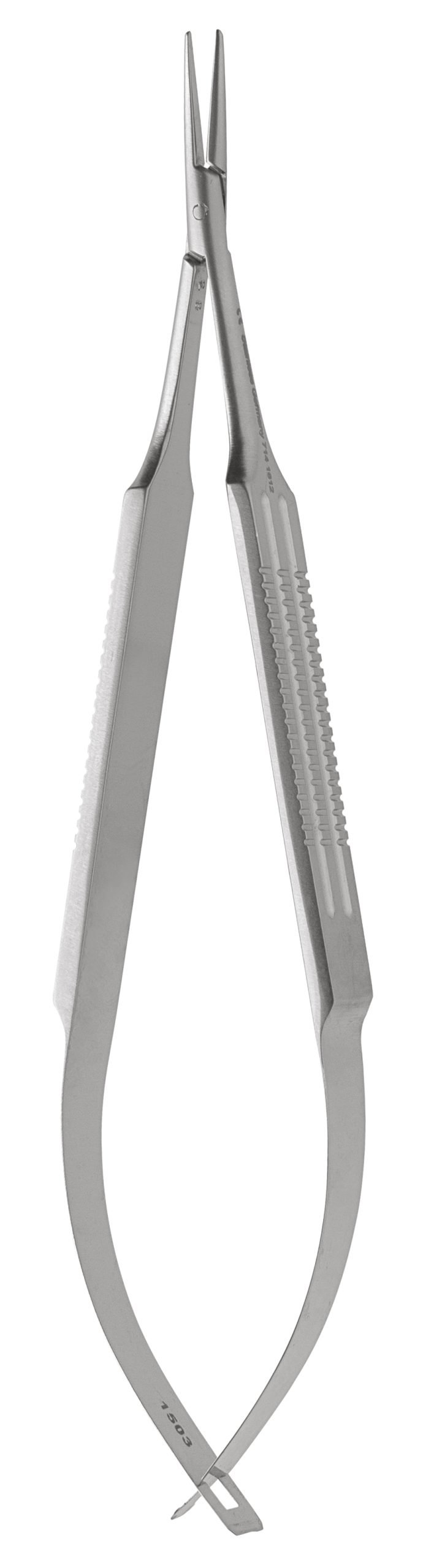 Castroviejo Needle Holder 5″ curved without lock, fine smooth