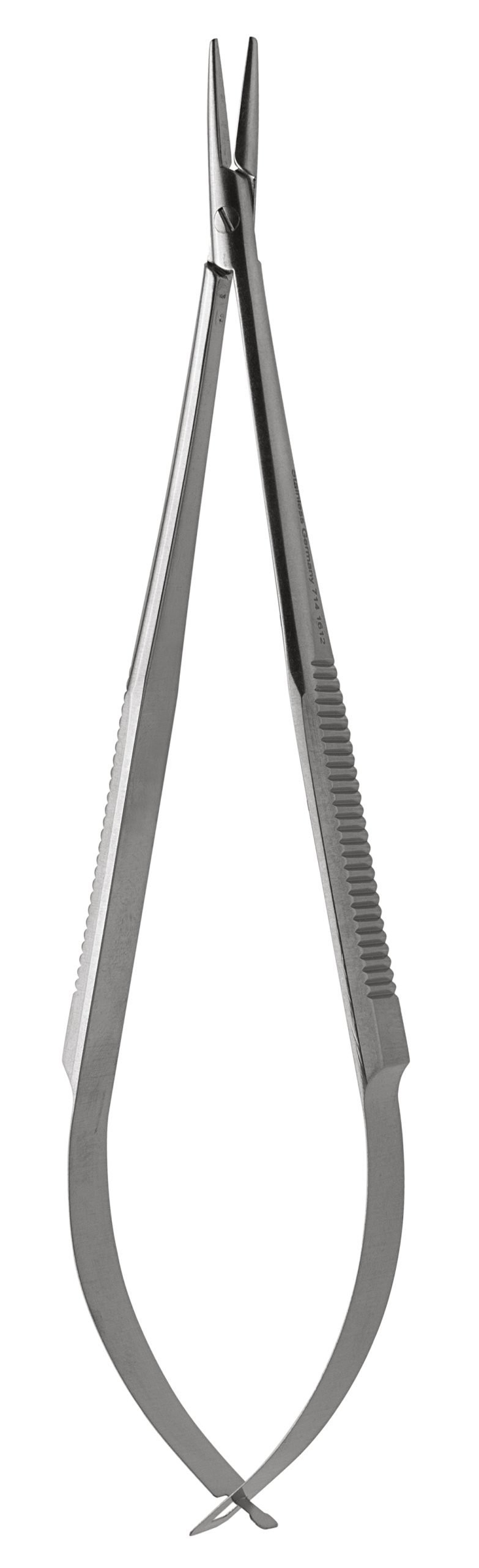 Castroviejo Needle Holder 5 1/2″ curved without lock smooth