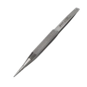 Reill Needle Holder 6″ straight with lock, diamond coated jaw, round handle