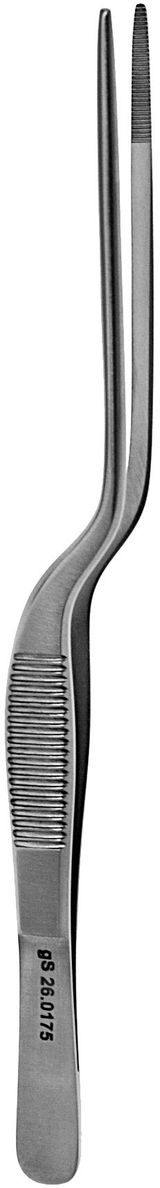 Lucae Ear Dressing Forceps 6 1/4″ bayonet handle serrated