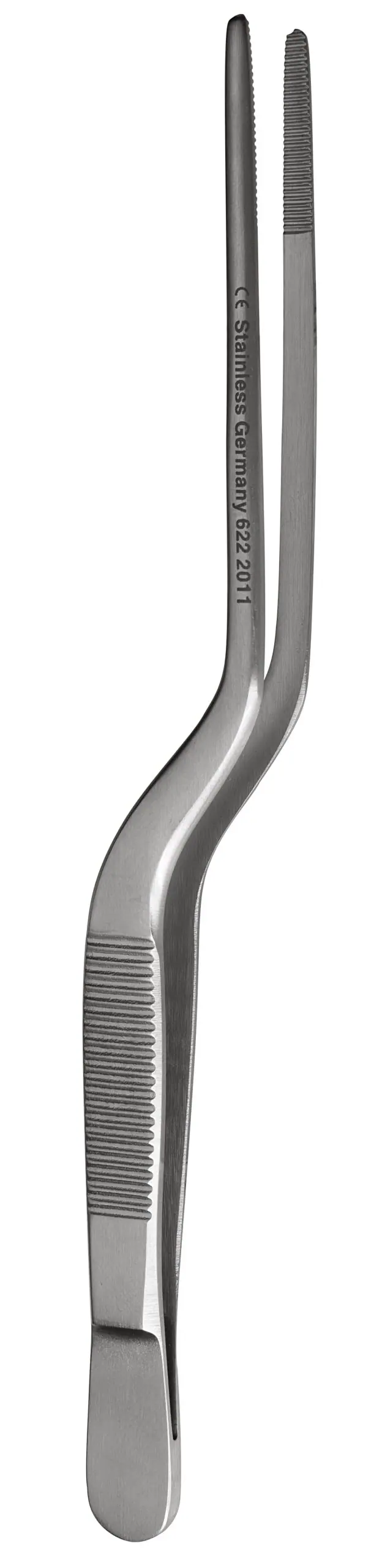 Lucae Ear Dressing Forceps 5 1/2″ bayonet handle serrated