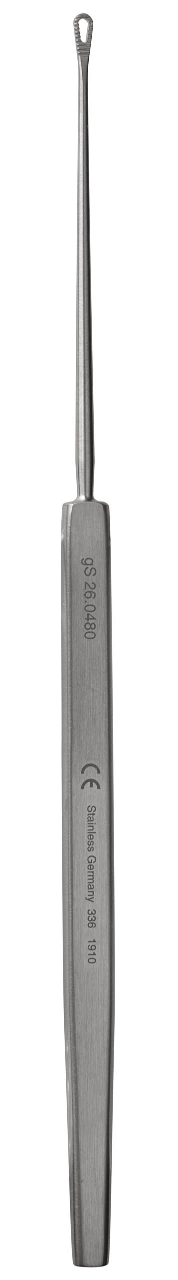 Shapleigh Ear Curette 6″ straight small