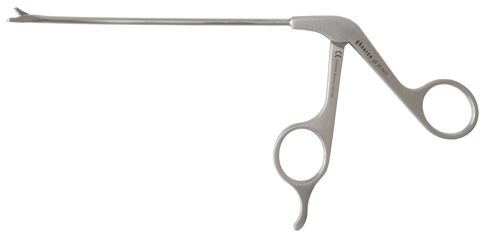 Punch 5 1/4″ shaft, 30 degree curved left, diameter 3.5mm, wide jaw medium 3.5mm bite