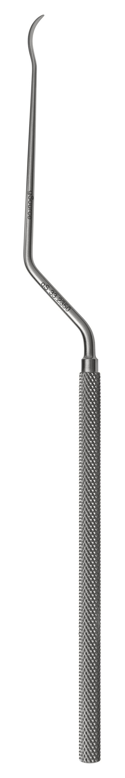 Yasargil Micro Rasp 7 1/2″ strong curve 3mm round forward cutting knurled bayonet handle