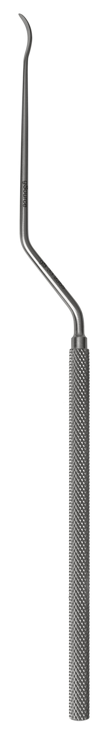Yasargil Micro Rasp 7 1/2″ strong curve 3mm round backward cutting knurled bayonet handle