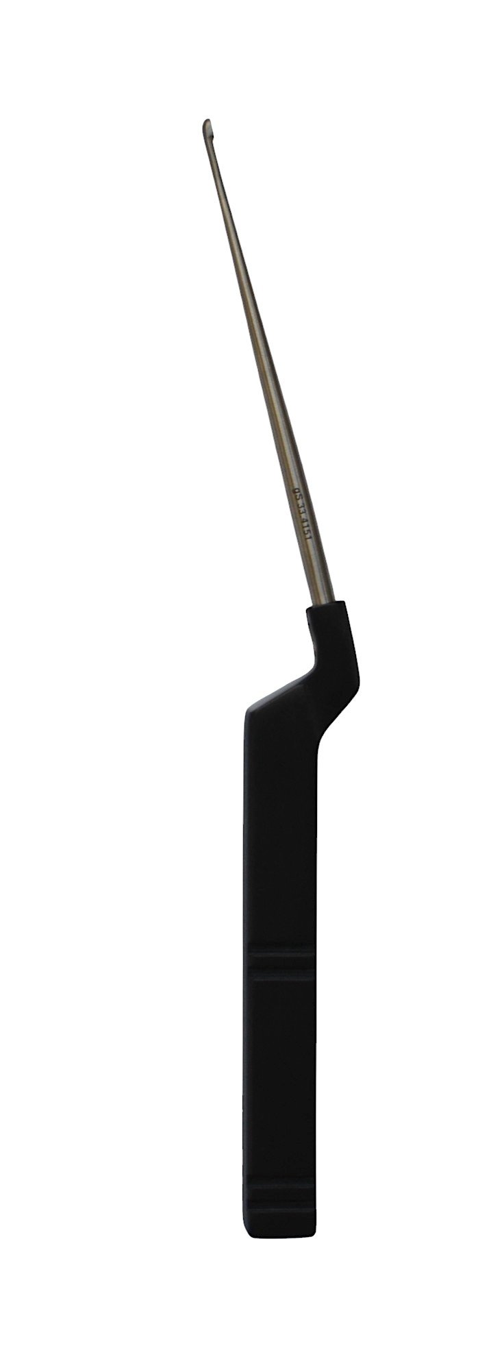 Micro Discectomy Cervical Curette 9 1/2″, forward straight, #0, offset black aluminum handle - Image 2