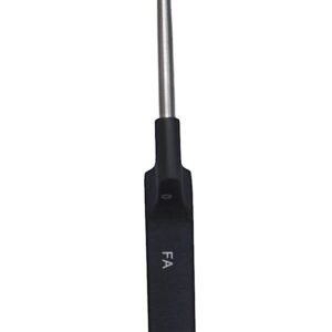 Micro Discectomy Cervical Curette 9 1/2″, forward angled, #0, offset black aluminum handle
