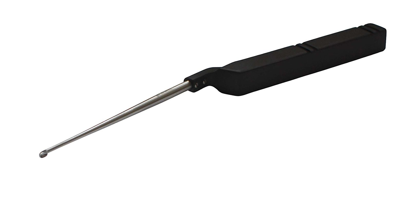 Micro Discectomy Cervical Curette 9 1/2″, backward straight, #0, offset black aluminum handle - Image 3