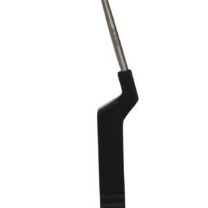 Micro Discectomy Cervical Curette 9 1/2″, backward angled, #0, offset black aluminum handle