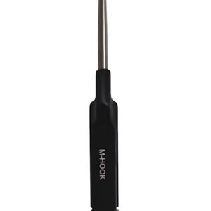 Micro Discectomy Cervical Micro Nerve Hook 9 1/2″, 0.6mm, offset black aluminum handle