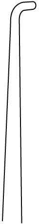Micro Discectomy Lumbar Nerve Hook 9 1/2″, 1.3mm, offset black aluminum handle - Image 3