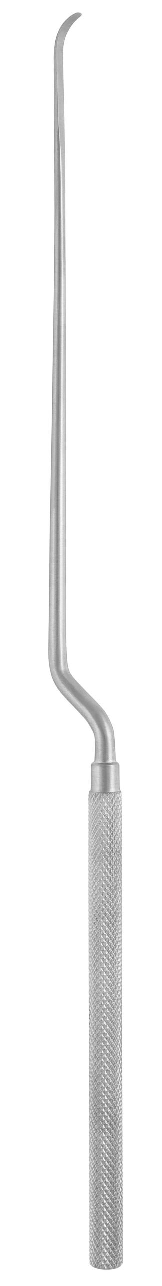 Caspar Bayonet Micro Dissector 9″, 2mm curved, knurled handle