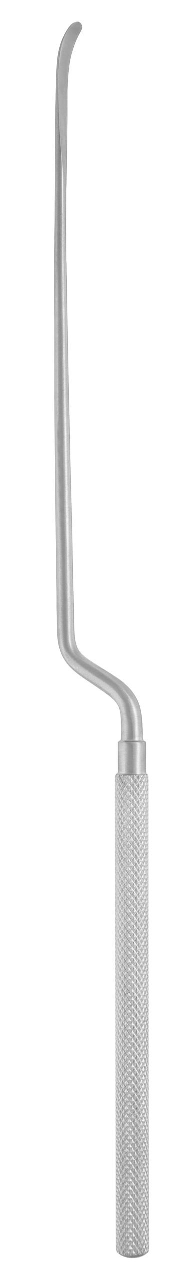 Caspar Bayonet Micro Dissector 9″, 4.5mm curved, knurlded handle