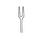 Okonek-Yasargil Tumor Fork 9 1/2″ 2 prongs sharp 8mm knurled handle - Image 3
