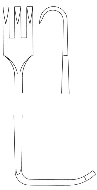 Senn Retractor 6 1/4″ 3 prongs sharp - Image 2