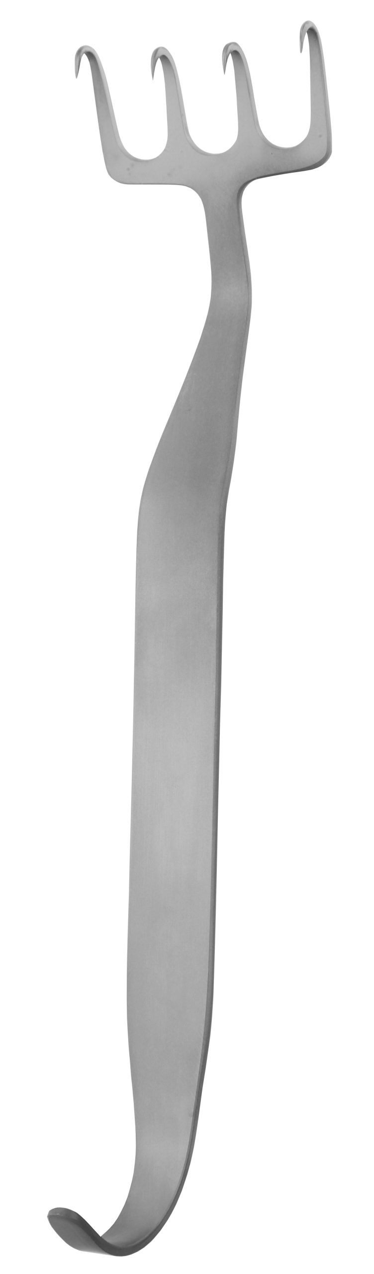 Freeman Face Lift Retractor 7″ curved backward, 37mm, 4 prongs offset, sharp
