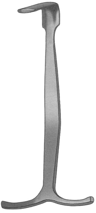 Smillie Retractor T-Handle 5 1/2″ large angled 19x60mm
