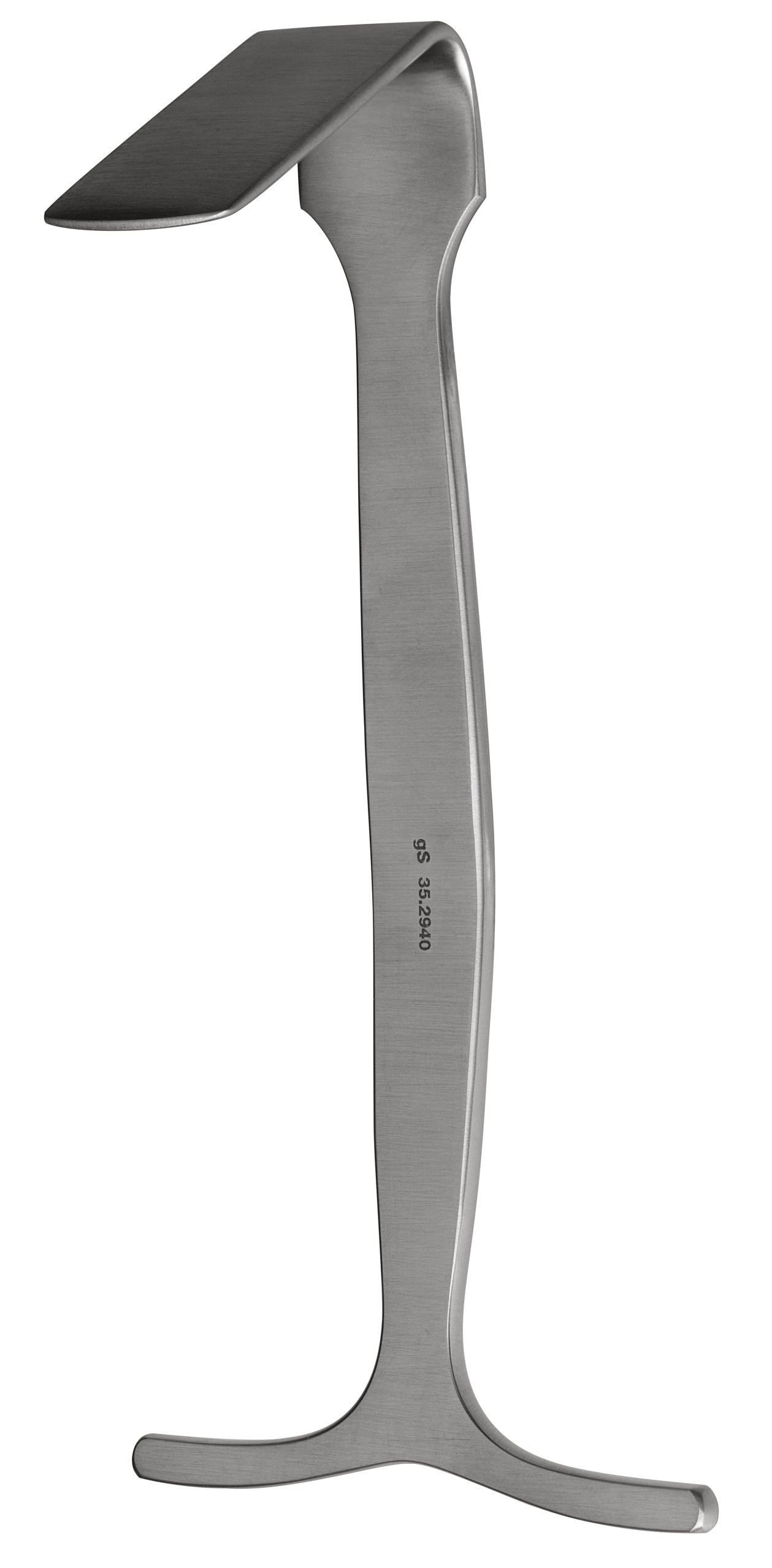 Smillie Retractor T-Handle 5 1/2″ medium angled 19x45mm