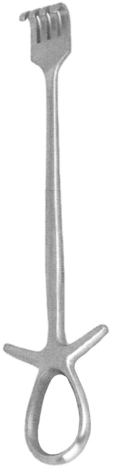 Israel Retractor 7 1/2″ 4 prongs blunt with side wings