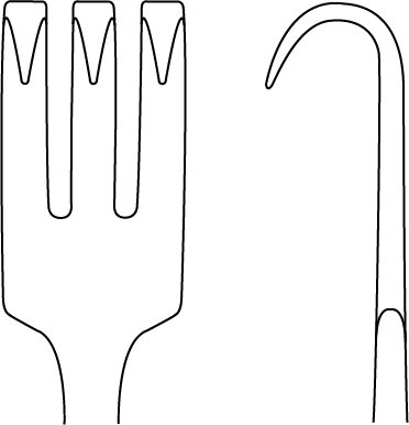 Volkmann Retractor 8 1/2″ 3 prongs sharp - Image 2