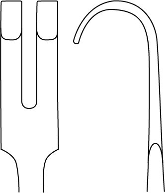 Volkmann Retractor 8 1/2″ 2 prongs blunt - Image 2