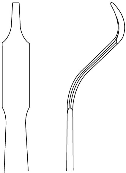 MKRetractor, Hohmann Mini 6″, 8mm wide blade, 17mm 45 degree drop, 12mm handle bent - Image 2