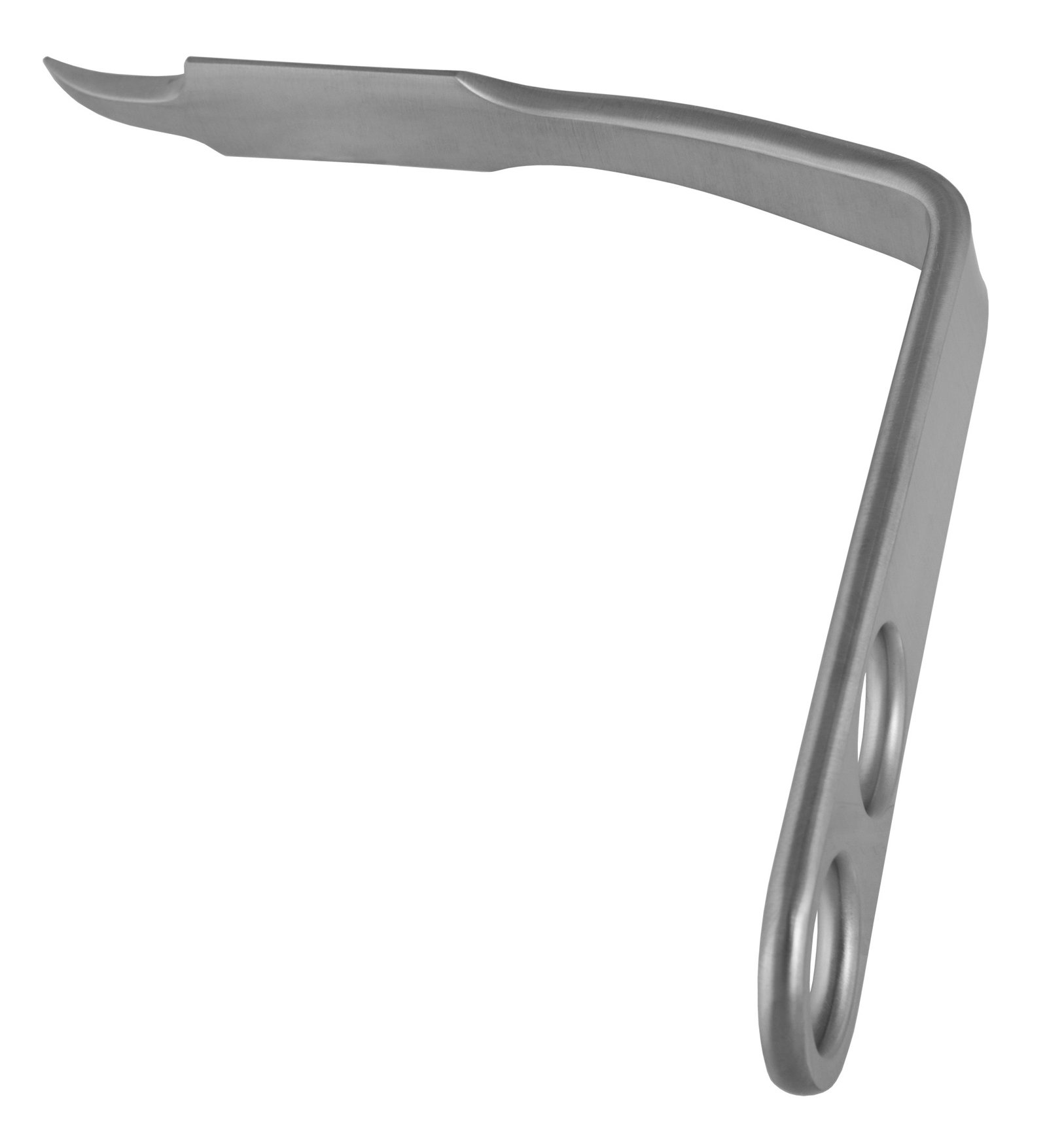MKRetractor, Bent Hohmann 6 3/4″, 19mm blade, 90 degree, 4 3/4″ working length, blunt end, 2 holes
