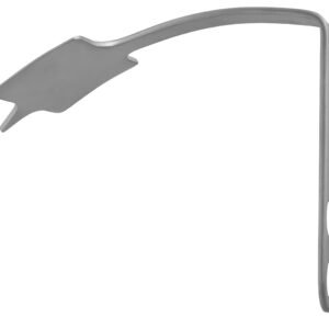Bent Hohmann Retractor 8″, 70mm blade, 90 degree, 7″ working length, blunt end, 2 holes