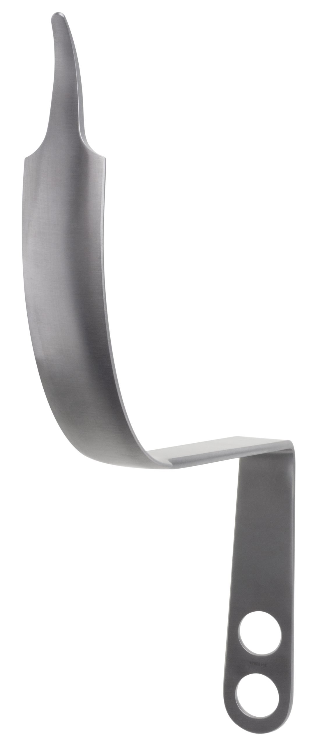C-Retractor 14″, 22mm blade, right angled, 4mm rounded blunt end, 2 holes