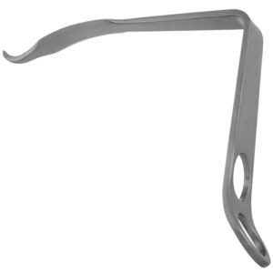 Ranawat Knee Retractor 9 1/2″,17x34mm, 90 degree, sharp, 2 holes, 35 degree bent handle end