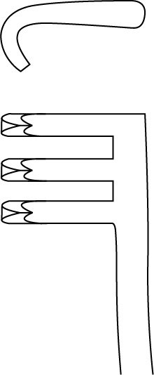 Wullstein-Weitlaner Retractor 6″, sharp 3×3 - Image 2