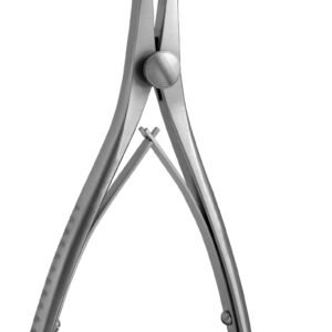 Saxena-Style Retractor 6 1/2″, straight serrated end, calibrated ratchet