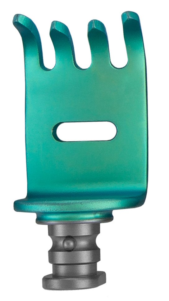 CCR Blade, 4 teeth medial/lateral, 19x30mm depth, fenestrated, titanium, green (radiolucent)