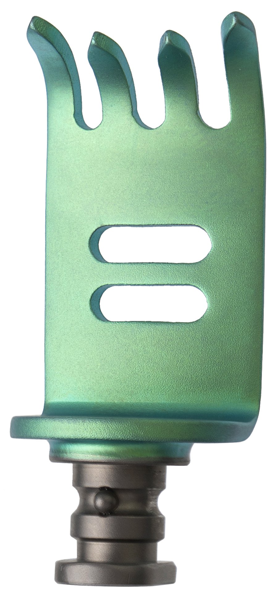 CCR Blade, 4 teeth medial/lateral, 19x35mm depth, fenestrated, titanium, green (radiolucent)