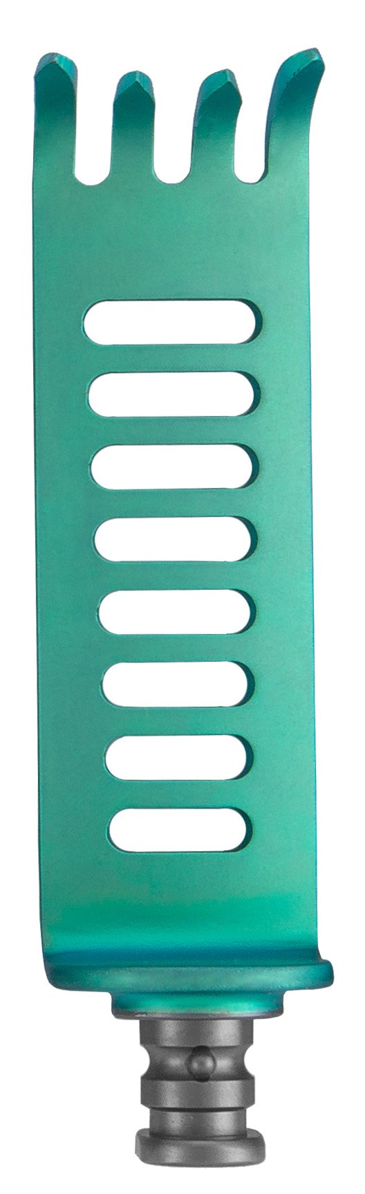 CCR Blade, 4 teeth medial/lateral, 19x65mm depth, fenestrated, titanium, green (radiolucent)