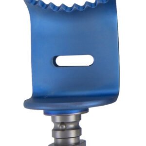 CCR Blade, 8 teeth lateral, 24x30mm depth, fenestrated, titanium, blue (radiolucent)