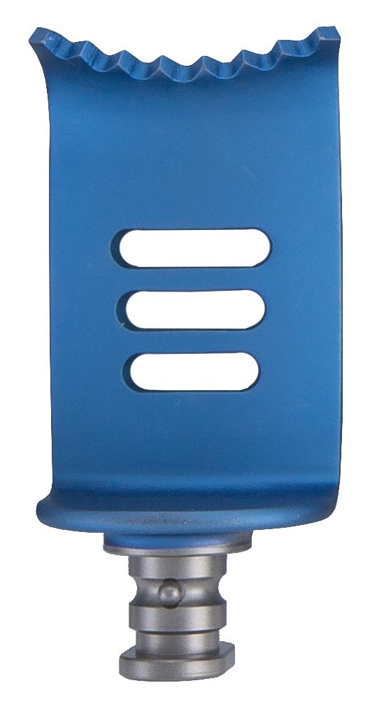 CCR Blade, 8 teeth lateral, 24x40mm depth, fenestrated, titanium, blue (radiolucent)