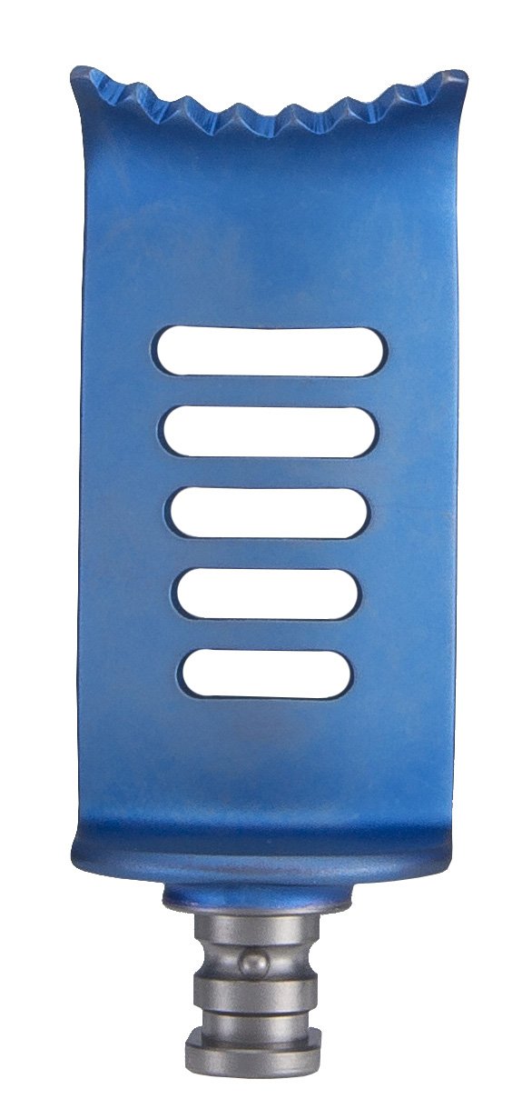 CCR Blade, 8 teeth lateral, 24x50mm depth, fenestrated, titanium, blue (radiolucent)