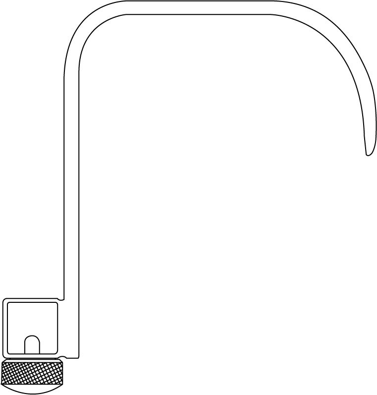 Initial Incision short blade curved flat 25mm x 51mm - Image 2