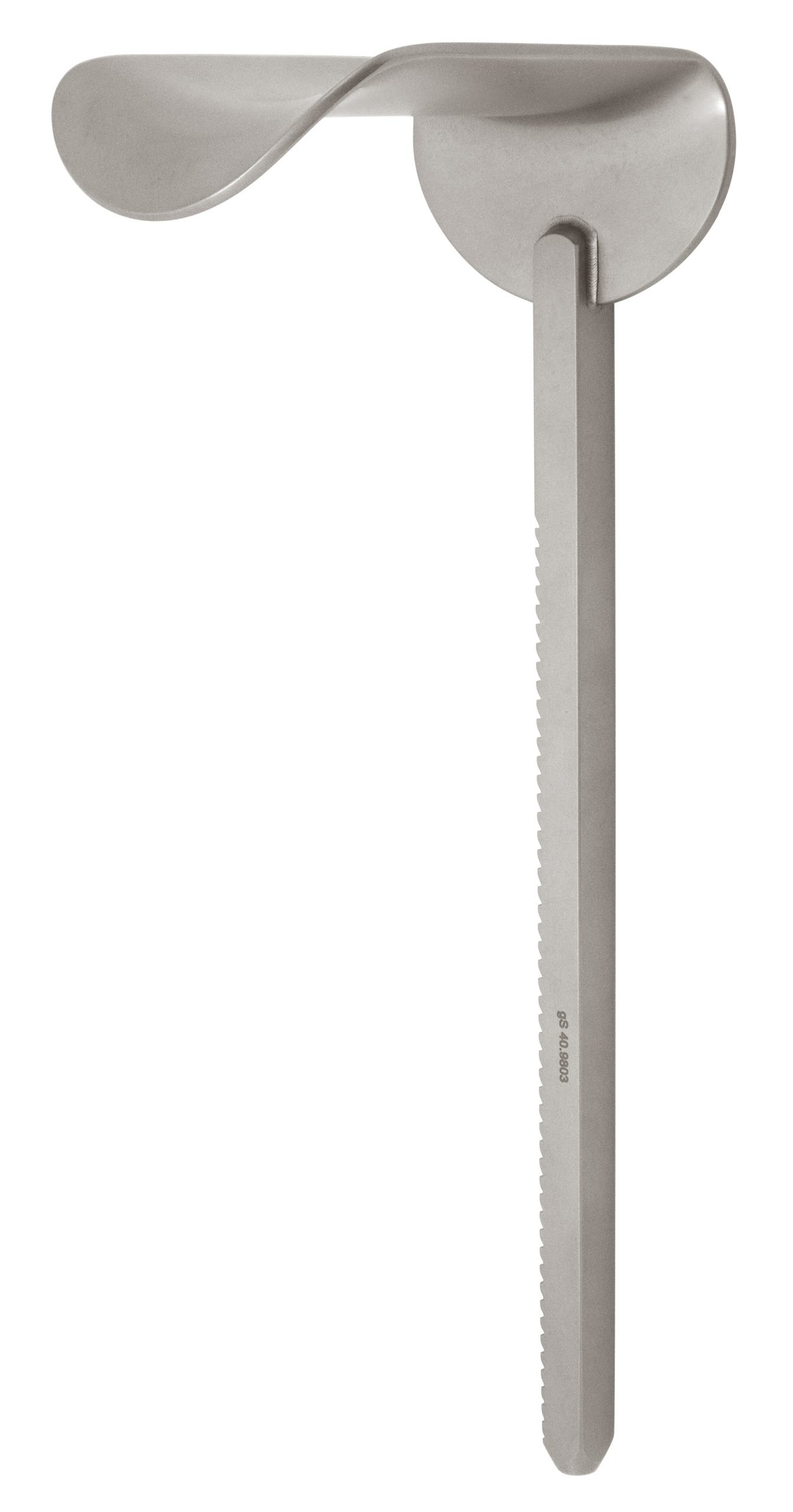 Ring Retractor blade, Kelly, curved concave, 2″ x 3″