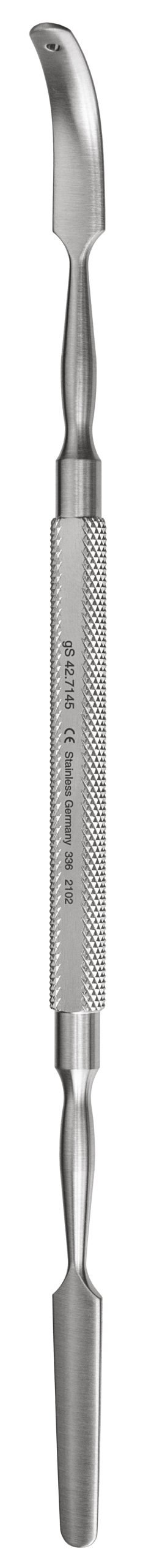 McDonald Elevator 7 1/2″ double ended straight/curved blunt