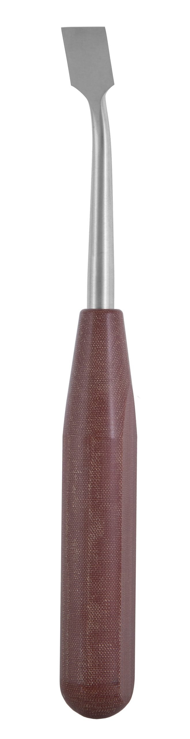 Periosteal Elevator 7 3/4″ angled 13mm straight sharp edge, phenolic handle